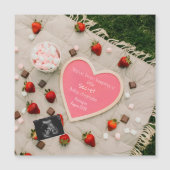 Picknick-Schwangerschaftsankündigung Outdoor-Enthü Magnetkarte (Vorderseite)