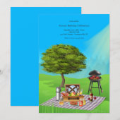 Picknick unter einem Baum Einladung (Vorne/Hinten)
