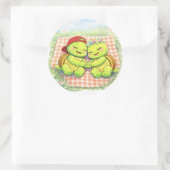Picknickdecke-Nickerchen Runder Aufkleber (Tasche)
