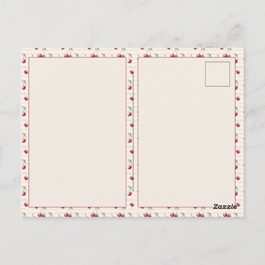 Picknicken & Perfektes SüßkirschBrautparty Postkarte (Rückseite)