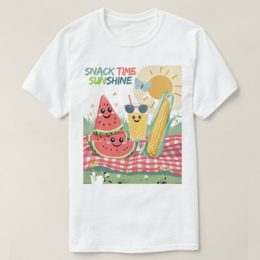 Picknickfreunde – Sommer Snack Squad T-Shirt (Design vorne)
