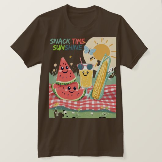 Picknickfreunde – Sommer Snack Team T-Shirt (Design vorne)