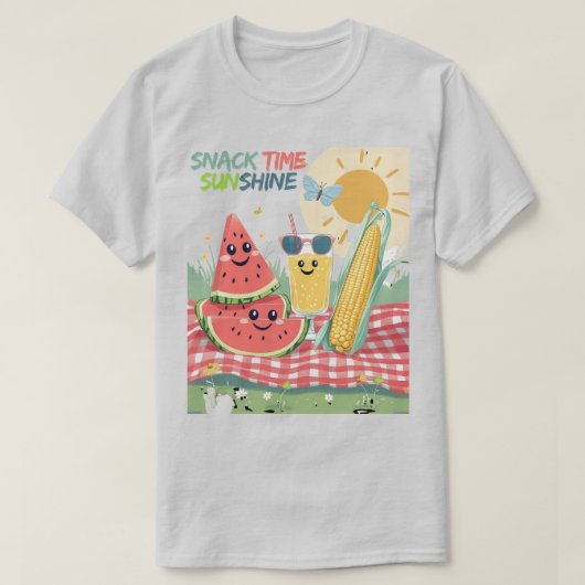 Picknickfreunde – Sommer Snack Team T-Shirt (Design vorne)