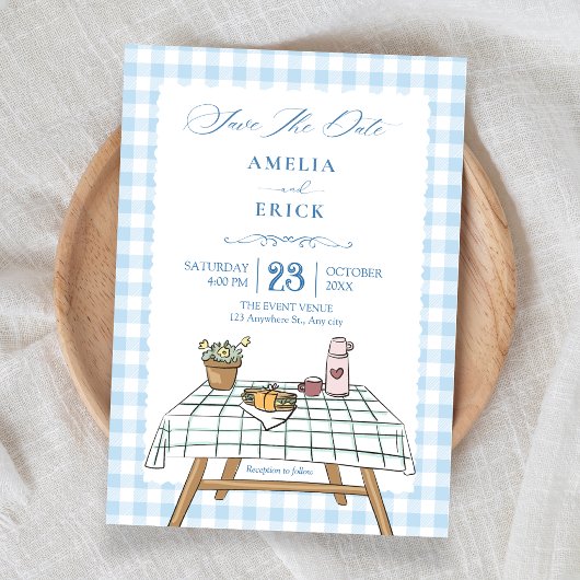 Picknickgartenhochzeit Save The Date
