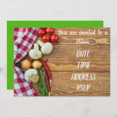 Picknickmittagessen-Party Einladung (Vorne/Hinten)