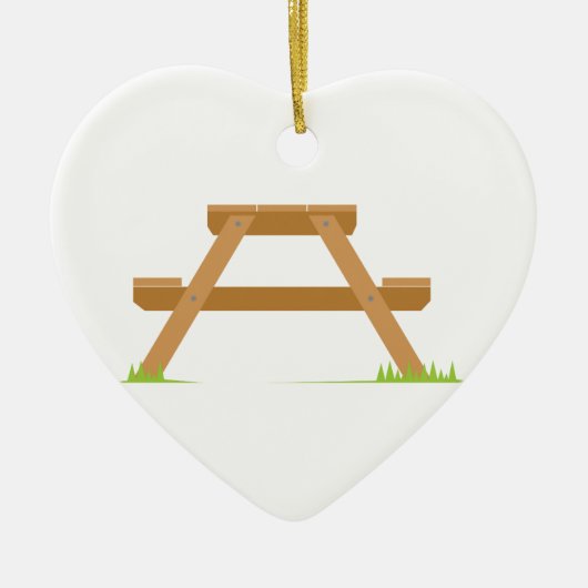Picknicktisch Keramik Ornament (Vorne)
