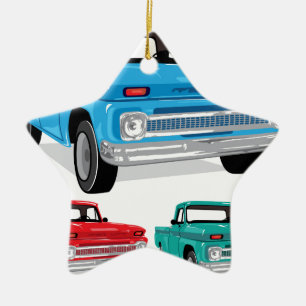 Pickup-Landwirtschaftslastwagen Keramik Ornament