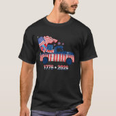 Pickup Truck Flag 1776 2026 USA Celebration T-Shirt (Vorderseite)