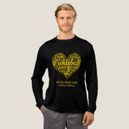Picleball Player Personalisiert Name Word Art Hear Tri-Blend Shirt