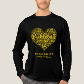 Picleball Player Personalisiert Name Word Art Hear Tri-Blend Shirt (Vorderseite)
