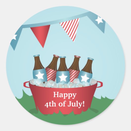 Picnic 4. Juli Party Stickers (Vorderseite)
