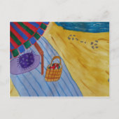 Picnic am Strand Postkarte (Vorderseite)