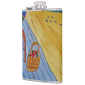 Picnic am Strand Vinyl Wrapped Flask Flachmann (Links)