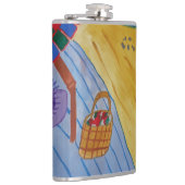 Picnic am Strand Vinyl Wrapped Flask Flachmann (Rechts)