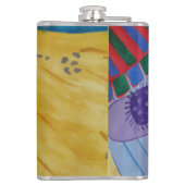 Picnic am Strand Vinyl Wrapped Flask Flachmann (Rückseite)