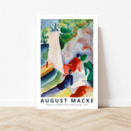 Picnic am Strand von August Macke Poster