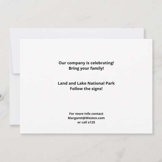 Picnic-Ansammlung Einladung (Rückseite)