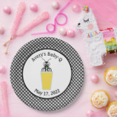 Picnic Ant Lemonade Black Gingham Paper Tellers Pappteller (Party)