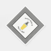 Picnic Ant Lemonade Black Gingham Serviette (Ecke)