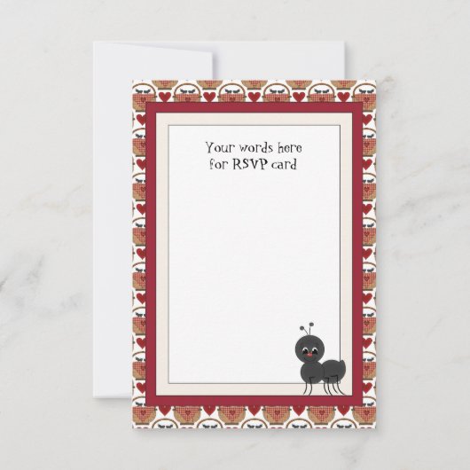 Picnic Ant RSVP-Karte RSVP Karte (Rückseite)