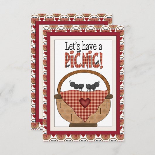 Picnic Ant RSVP-Karte RSVP Karte (Vorne/Hinten)