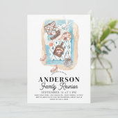 Picnic auf der Beach Family Wiedersehen Einladung (Stehend Vorderseite)