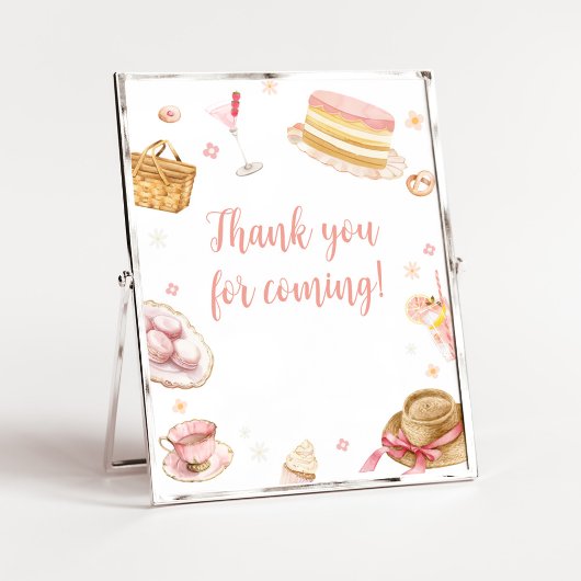 Picnic Baby Brunch Babydusche Danke fürs Kommen Poster