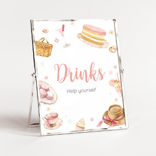 Picnic Baby Brunch Babydusche Getränke Poster
