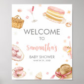 Picnic Baby Brunch Babydusche Willkommen Poster (Vorne)