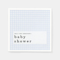 Picnic Baby Shower Names Blue Gingham