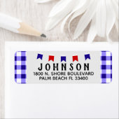 Picnic & Banner | Blue Checkered Tablecloth Summer (Insitu)