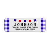 Picnic & Banner | Blue Checkered Tablecloth Summer (Vorne)