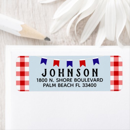 Picnic & Banner | Red White Blue Summer GRILLEN Pa (Insitu)