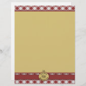 Picnic Barbecue Red Checkered Letterhead (Vorne/Hinten)