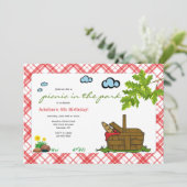 Picnic Basket Einladung (Stehend Vorderseite)