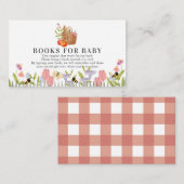 Picnic Basket Floral Baby Shooting Book Request En Begleitkarte (Vorne/Hinten)
