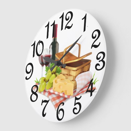 Picnic Basket Große Wanduhr (Winkel)