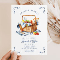 Picnic Basket Navy Blue Paares Brautparty