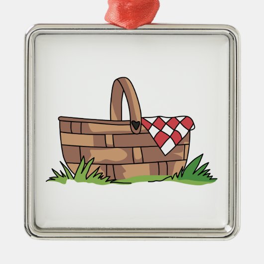PICNIC BASKET ORNAMENT AUS METALL (Vorne)