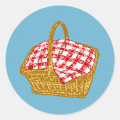 Picnic Basket Runder Aufkleber (Vorderseite)
