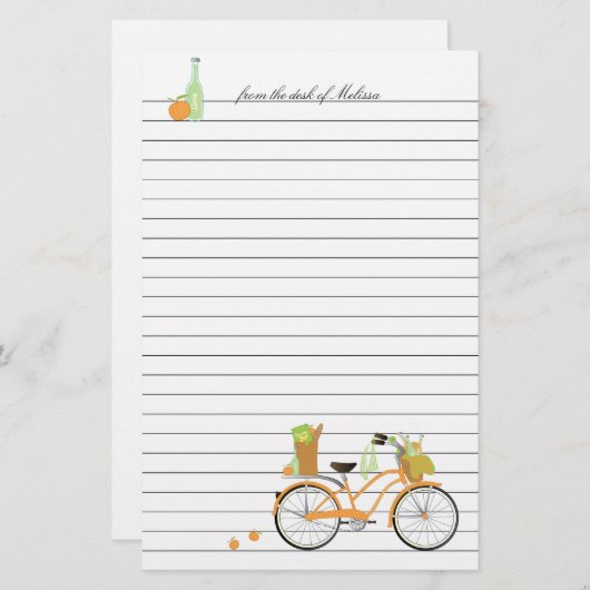 Picnic Bicycle Briefpapier (Vorne/Hinten)