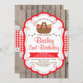 Picnic Birthday Party Einladung - Park Party (Vorne/Hinten)