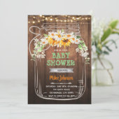 Picnic Brautparty-Mason Jar Geburtstagseinladung Einladung (Stehend Vorderseite)