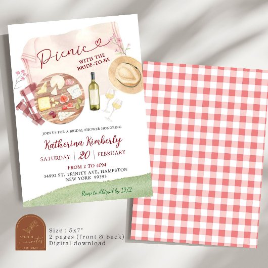 Picnic Bridal Dusche Einladung