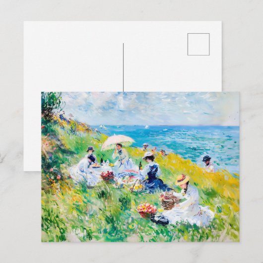 Picnic by Sea - Impressionist Artwork Postkarte (Vorne/Hinten)