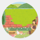 Picnic Cat Sticker (Vorderseite)