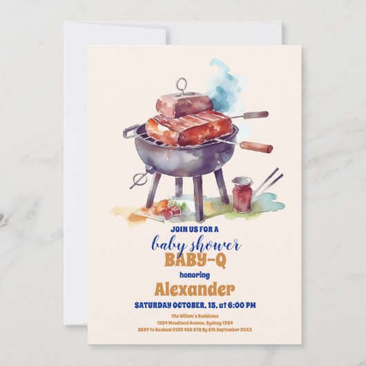 Picnic Cloth Baby Q Babydusche Einladung (Vorderseite)