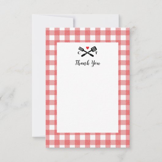 Picnic Cloud GRILLEN Vielen Dank Hinweis Dankeskarte (Vorderseite)