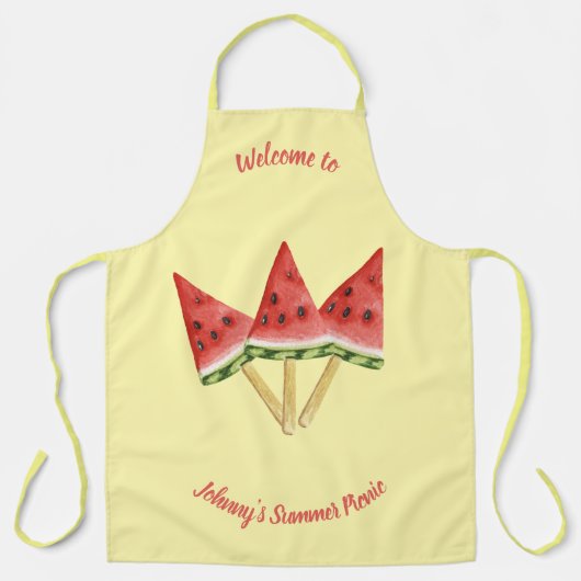 Picnic Collection - Wassermelone Personalisiert Schürze (Vorderseite)