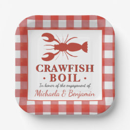 Picnic Crawfish Boil Lobster Party Verlobung Rot Pappteller